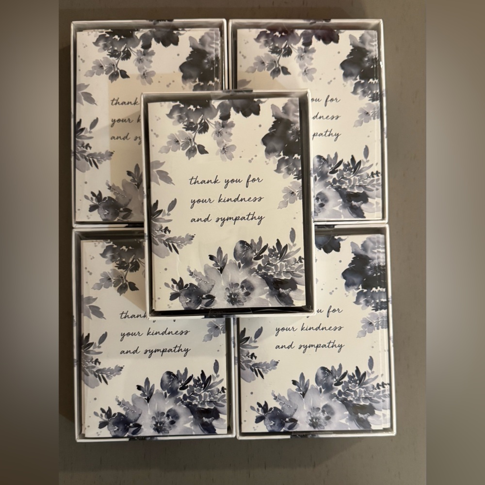Floral Sympathy Wedding Thank You Cards with Envelopes 50 by design group
